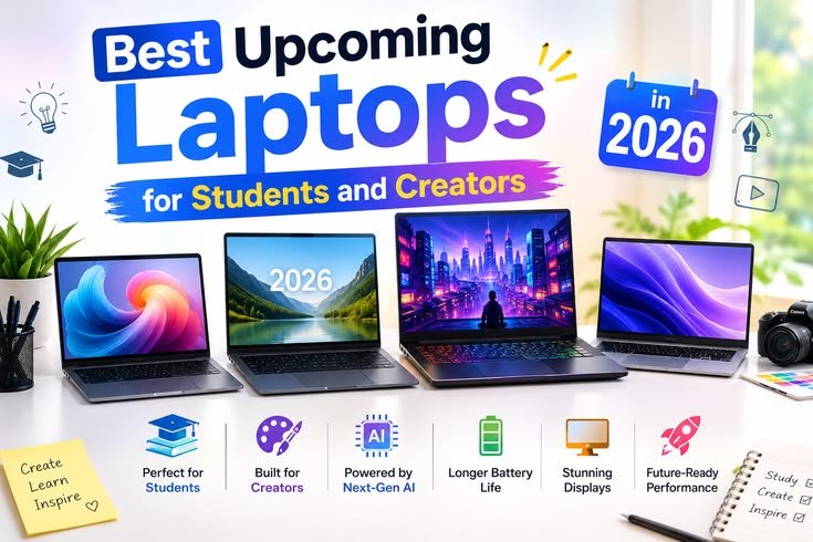 Best Upcoming Laptops for Students and Creators in 2026 Best Upcoming Laptops for Students and Creators in 2026